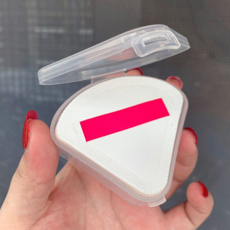 Cosmetic Sponge - 1 Stück Make-up-Schwamm-Box Tragbare Dreieckige Schwamm-Aufbewahrung