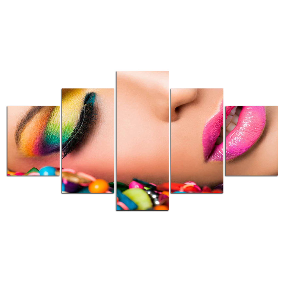 Beauty Makeup Hd - Kein Rahmen, 5-teilig, Maniküre, Schönheitssalon, Make-up,