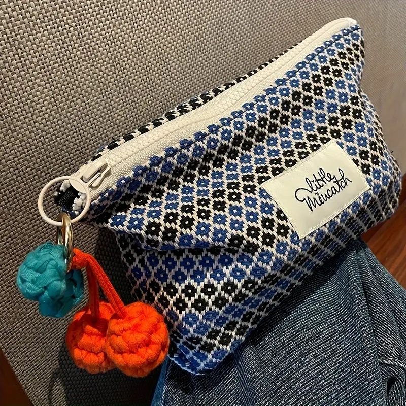 Beauty Makeup Tool Collection - Yizhilan Kosmetiktasche, Retro Handgefertigte Wollene Gewebte