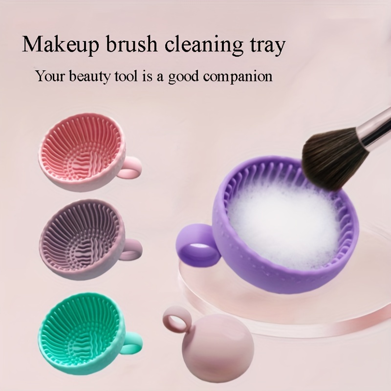 Beauty Makeup Brushes - Silikon-Make-up-Schale für Gesichtspuder, Pinselreinigung und Make-up-Pinsel-Waschmatte