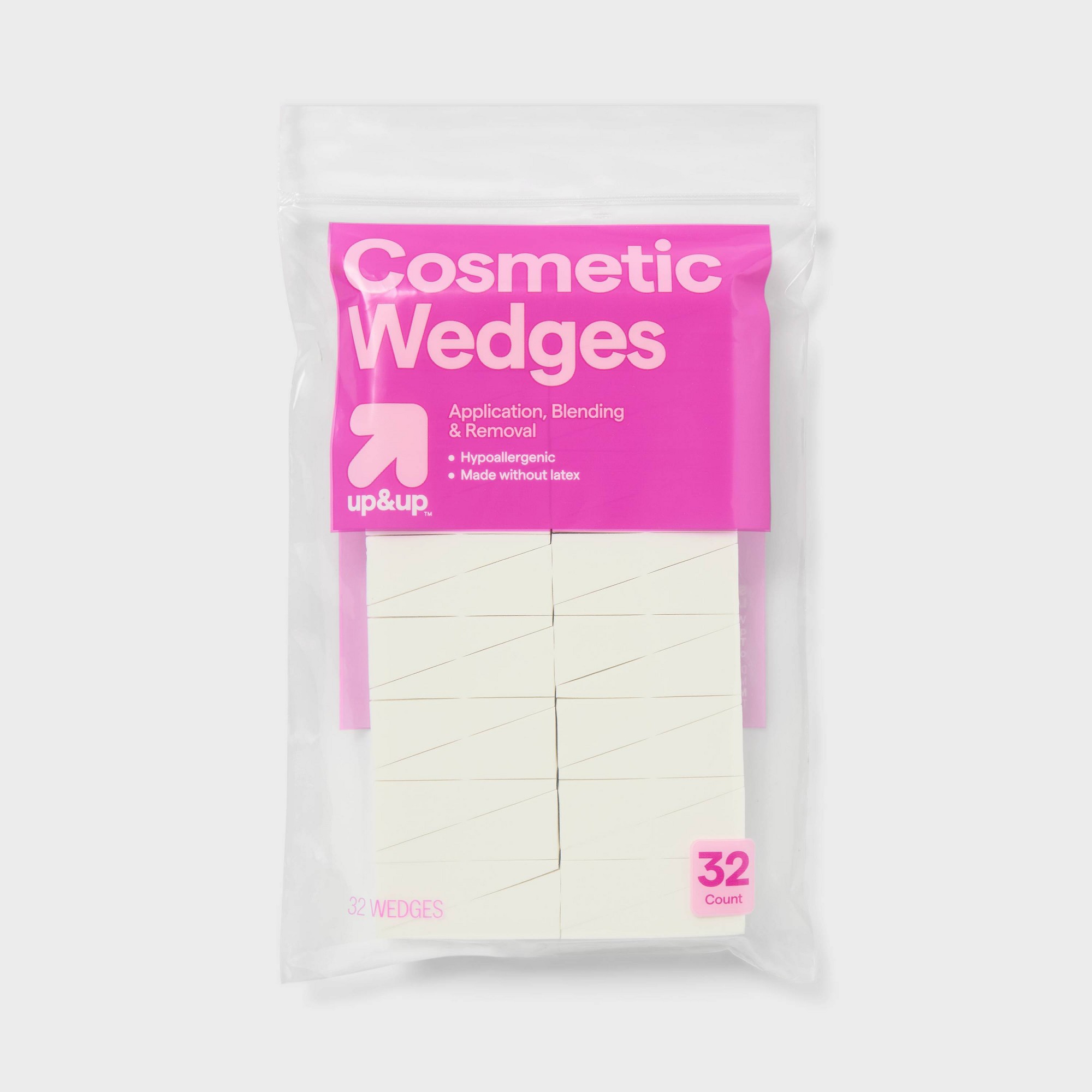 Cosmetic Sponge - 64 Stück latexfreie Kosmetikkeile aus Schaumstoff,
