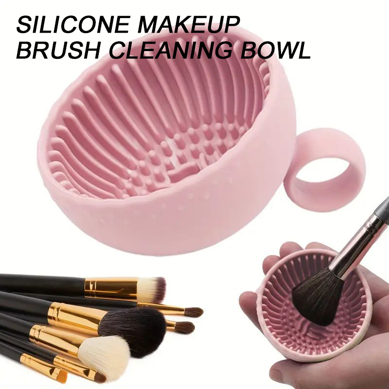 Beauty Makeup Brushes - Make-up-Pinsel-Reiniger, weiche Silikon-Make-up-Pinselschale, faltbarer Puderquasten- und