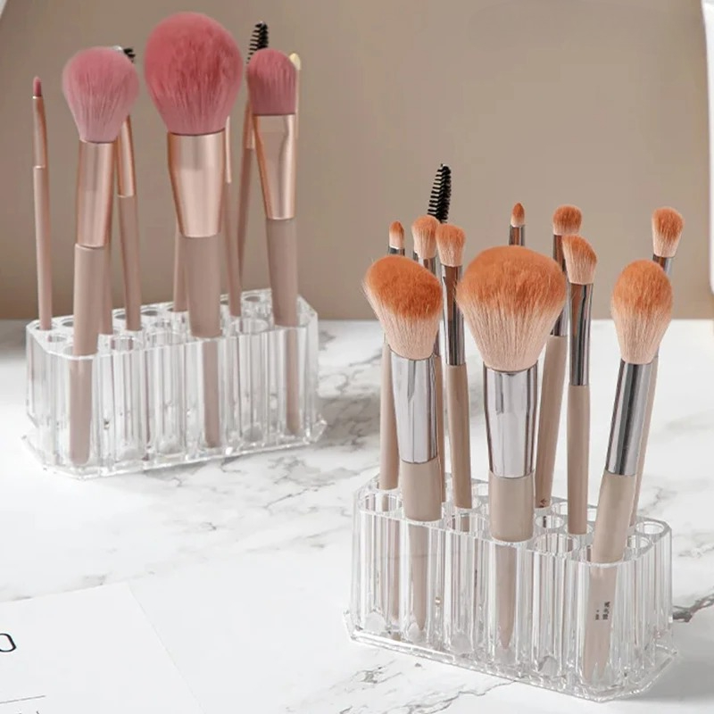 Beauty Kiss Makeup - 26-Loch-Make-up-Pinselhalter, multifunktionaler Kosmetik-Aufbewahrungsständer aus Acryl für