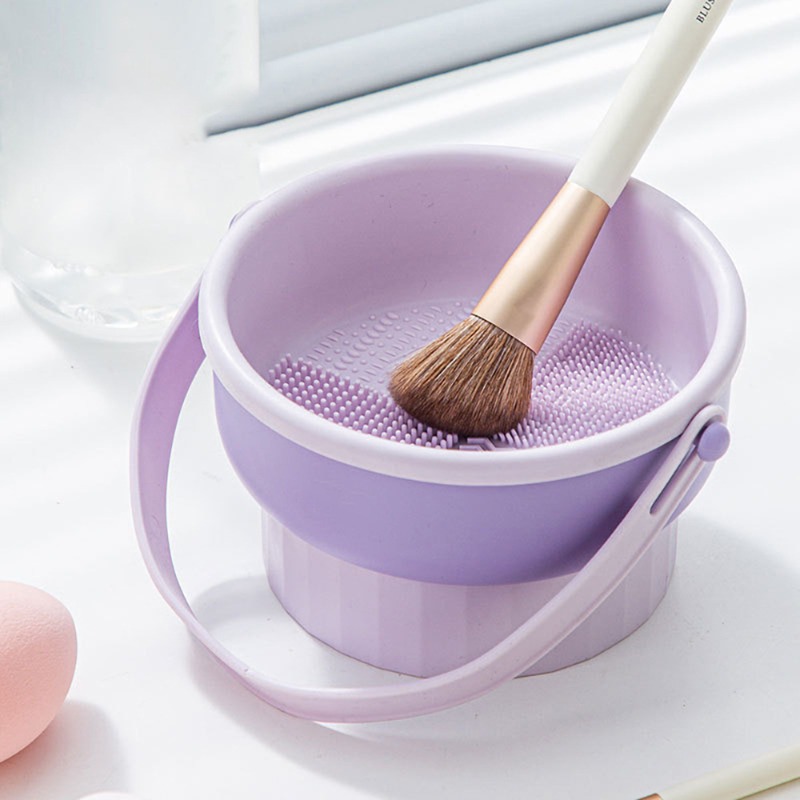 Beauty Makeup Egg - Silikon-Make-up-Pinsel-Waschball, Beauty-Egg-Tool mit Trockner – Aufbewahrungsset