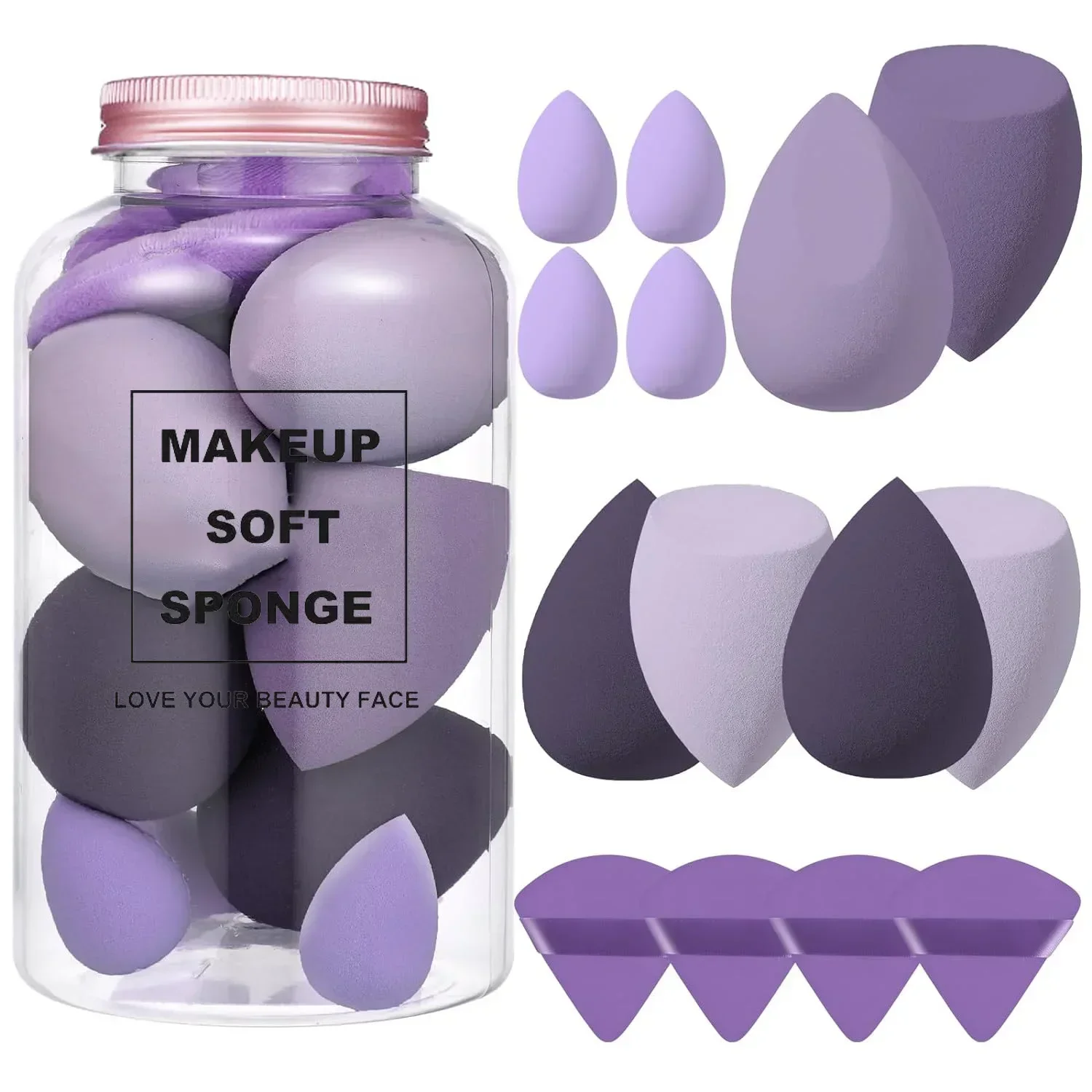 Beauty Makeup Egg - 12/14Pcs Make-Up Schwamm Mixer Schönheit Ei
