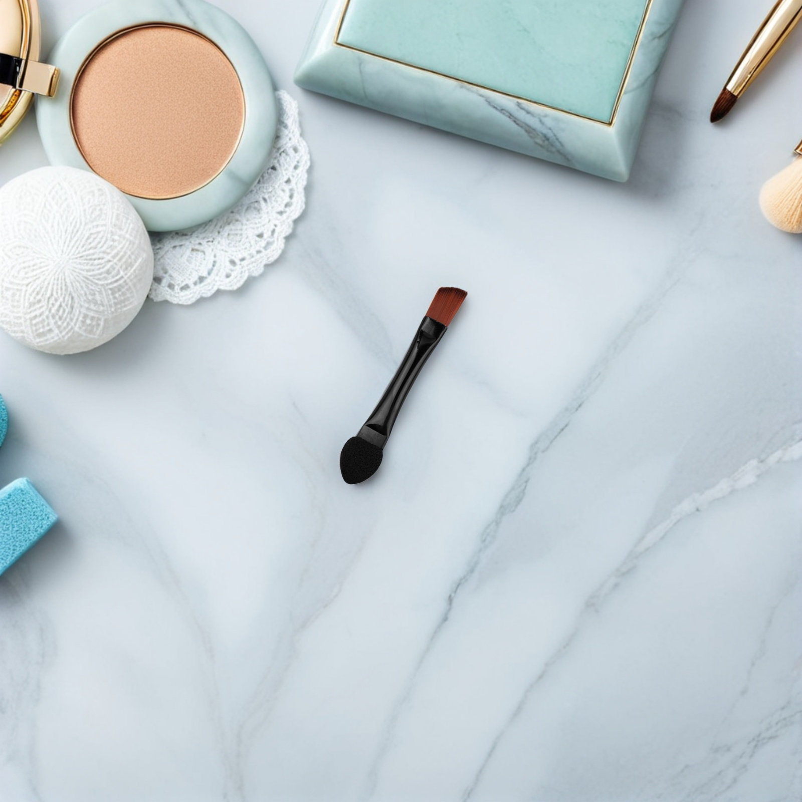 Beauty Makeup Brushes - 50 Stück doppelseitige, abgewinkelte Augenbrauenpinsel und