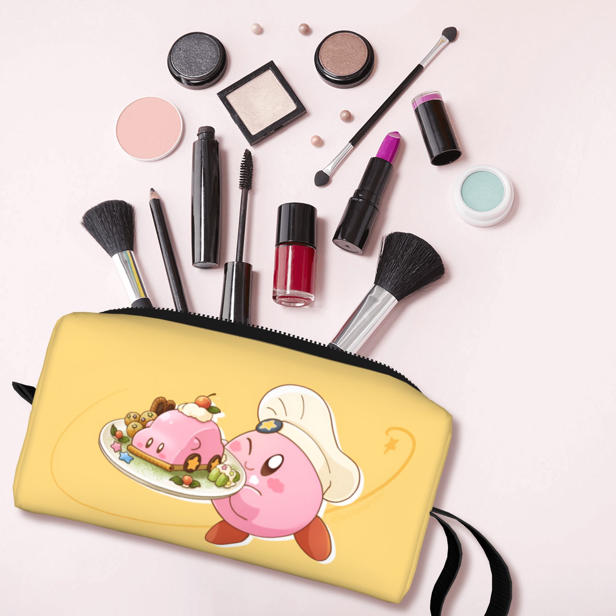 Makeup Beauty Makeup Game - Maßgefertigte Reise-K-Kirbys Toilettentasche Tragbare Cartoon-Puppe Spiel