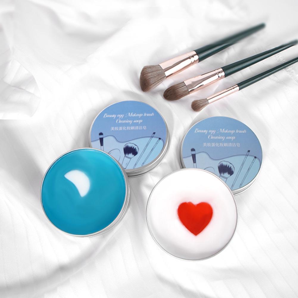 Cosmetic Sponge - 1 Set 50/100g Niedliche Herzförmige Make-up-Pinsel-Reinigungsseife