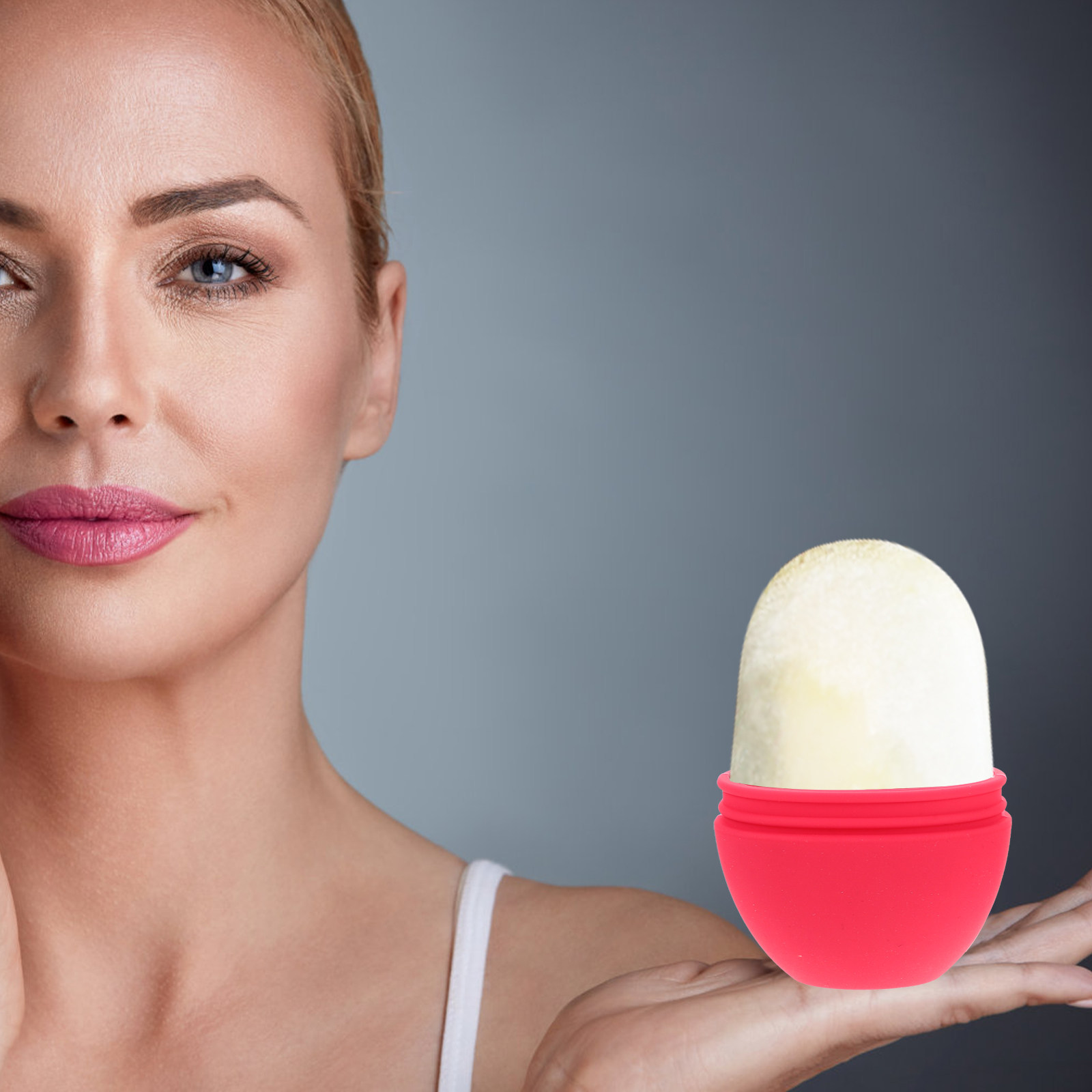 Face Massager - Silikon-Eisform für das Gesicht, Gesichtsmassage-Kühlroller, verkleinert