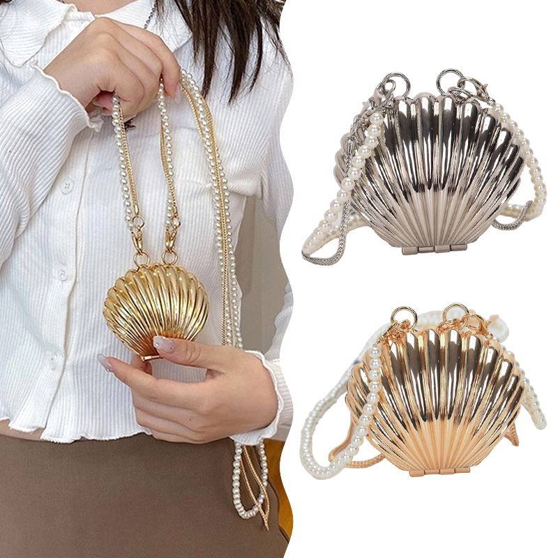 Beauty Kiss Makeup - Metall Shell Tasche Mini Lippenstift Tasche
