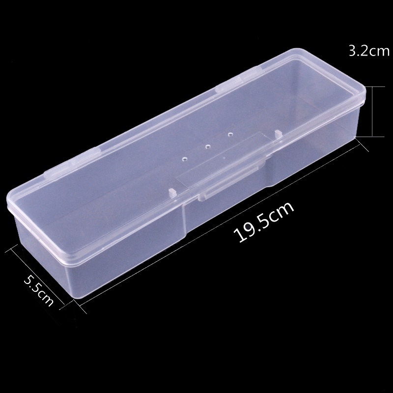 Beauty Makeup Tool Collection - 1-teilige transparente leere Aufbewahrungsbox für Nagelkunst,