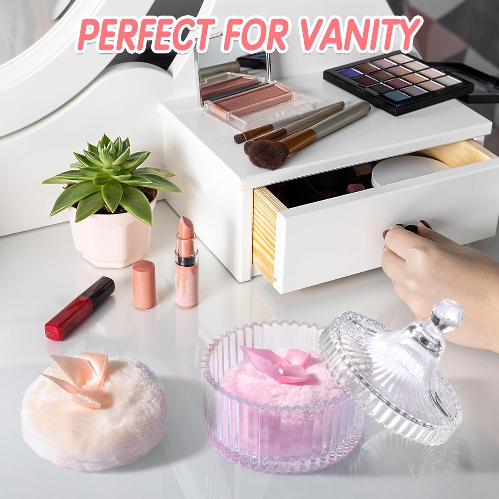 Puderpuff mit Glas-Aufbewahrun – Beauty Makeup Tool Collection Bewertung und Preis