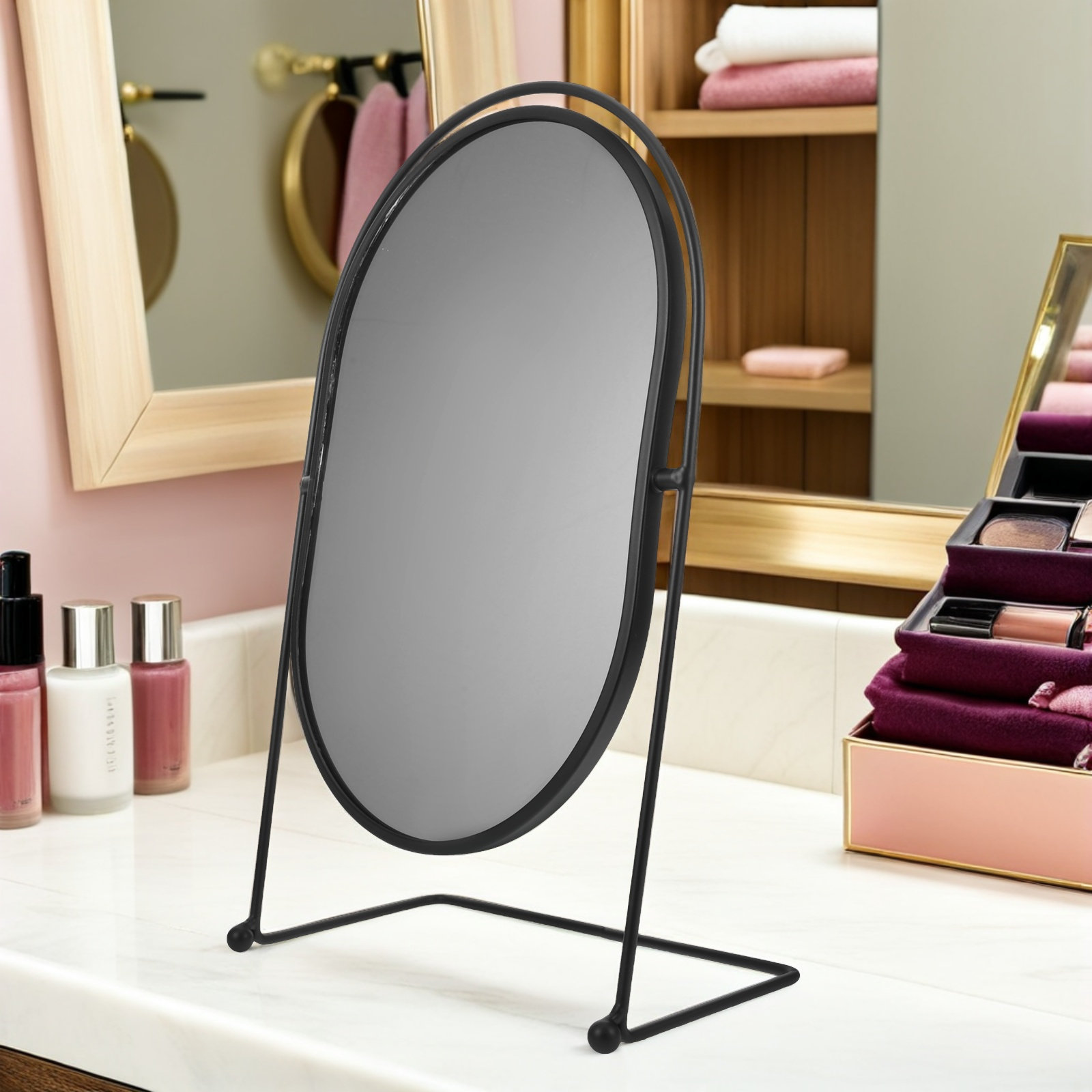 Kompakter ovaler Schminkspiege – Beauty Makeup Hd Bewertung und Preis